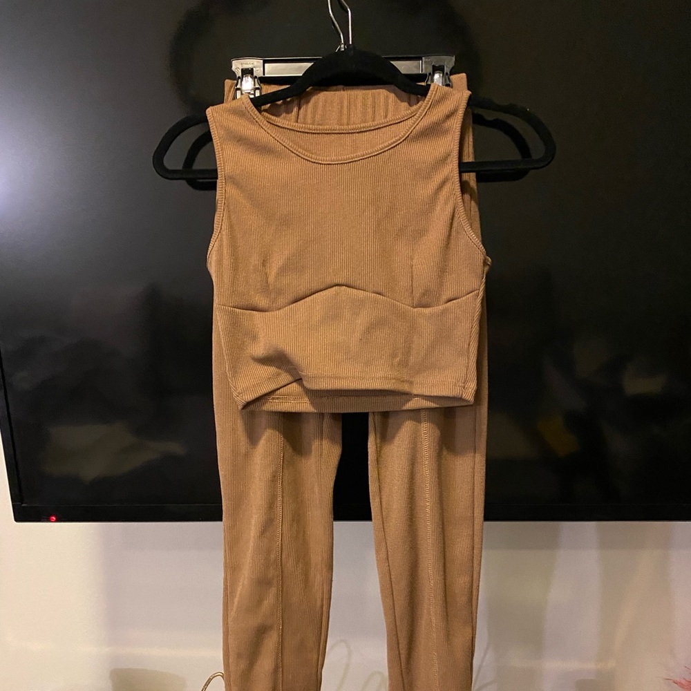 Brown Two Piece Set
